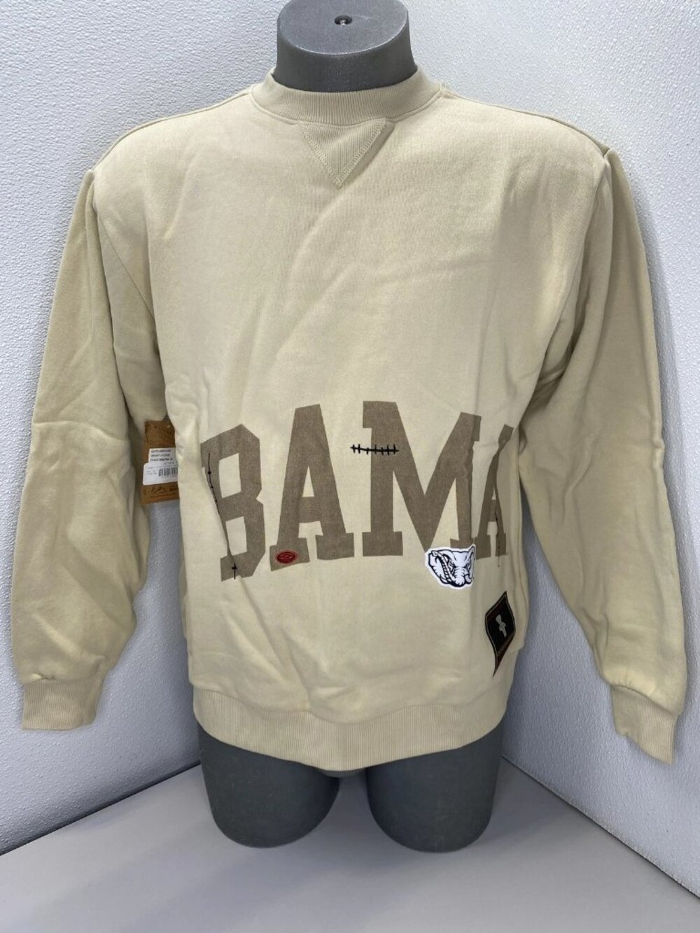 Travis Scott X Mitchell & Ness Mens Sweatshirt Beige Size M Alabama Crimson Tide